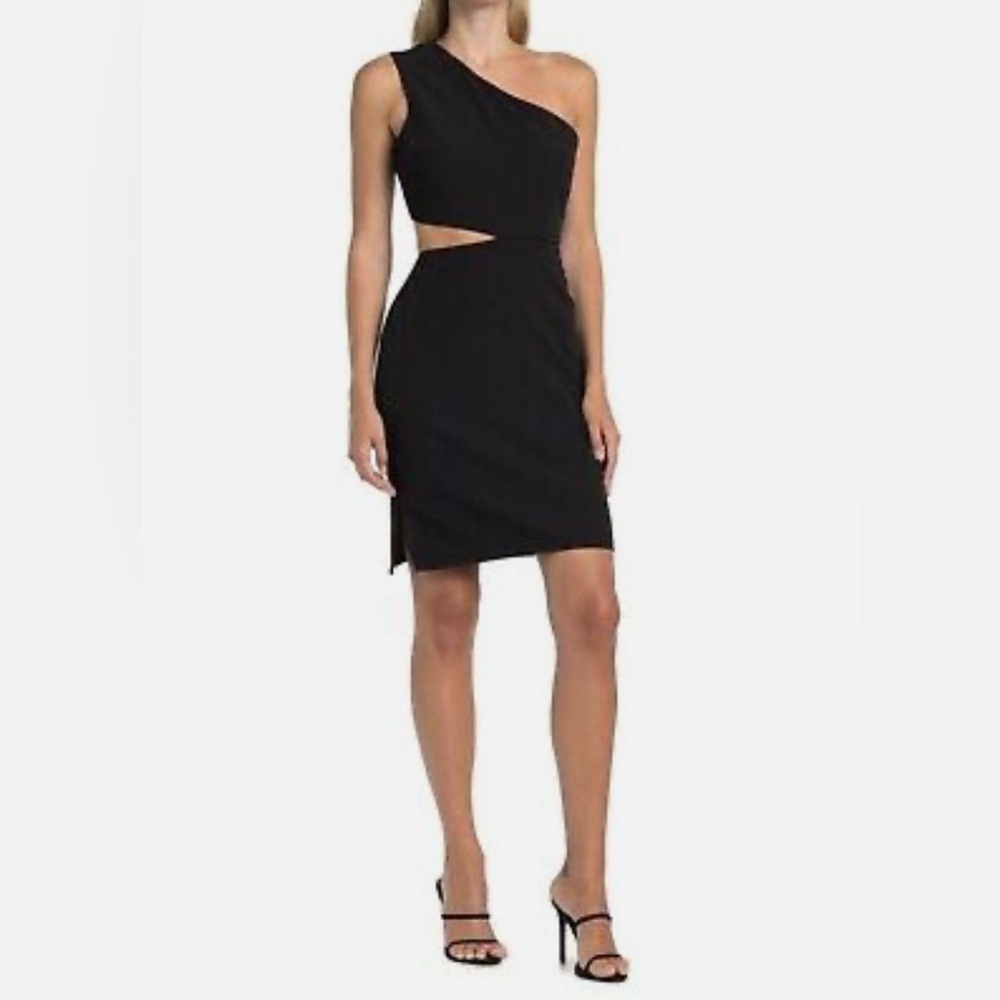 Sam Edelman Black Asymmetrical One Shoulder Cocktail Dress (never worn)